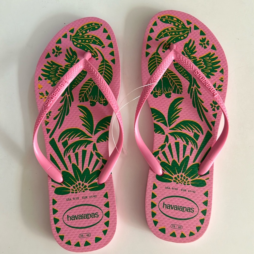 Brand new Havaianas women flip flops pink 9/10